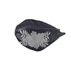 Embroidered Headband, Floral Embroidery Headband, Embroidery Headband, Modern Headband, Embroidered Hair band, Head band, Black and Gray