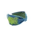 Embroidered Headband, Floral Embroidery Headband, Embroidery Headband, Modern Headband, Embroidered Hair band, Head band, Green
