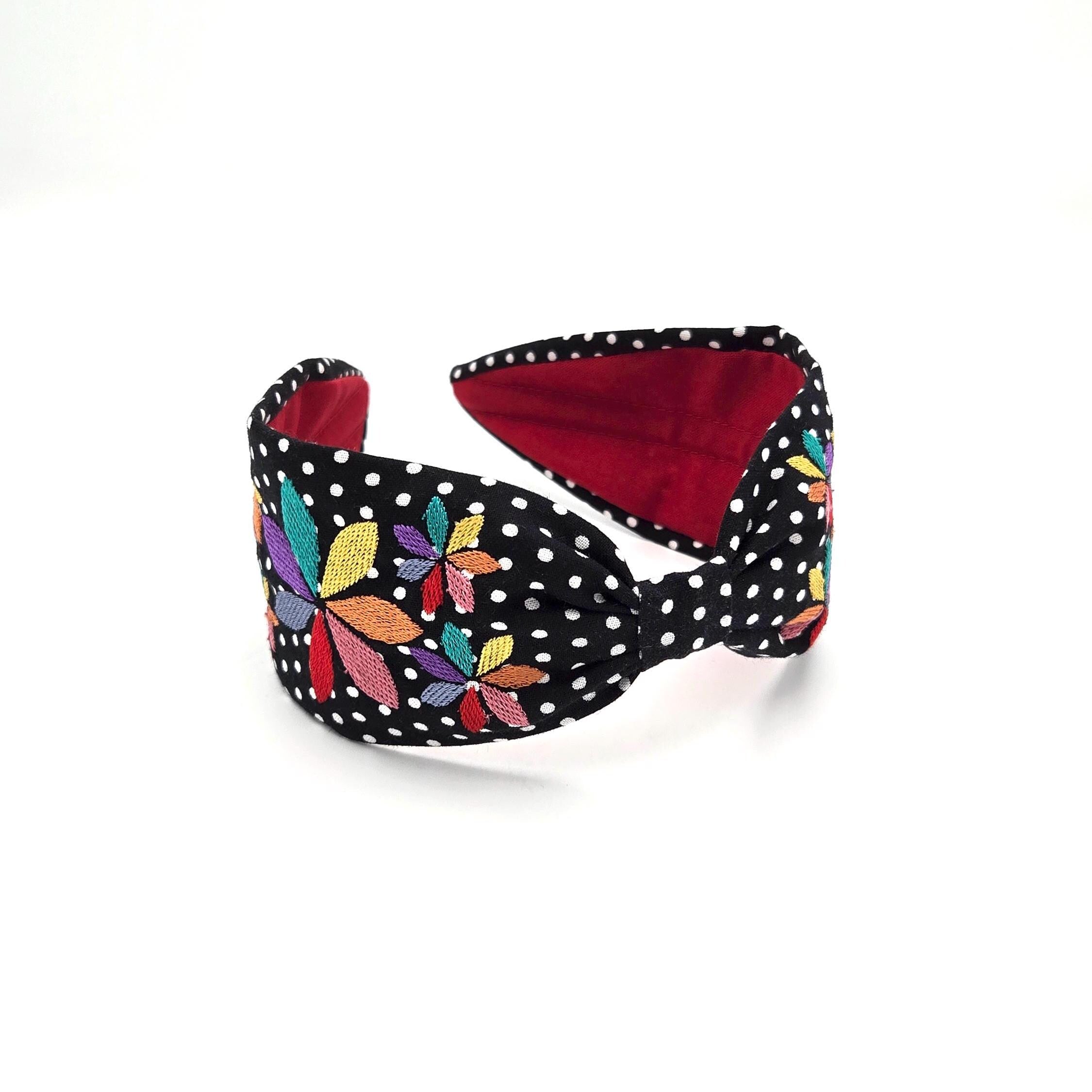 Embroidered Headband, Fabric Headband, Embroidery Headband, Modern Headband, Bohemian, Wide Style, Floral Embroidery, Head band, Hair band