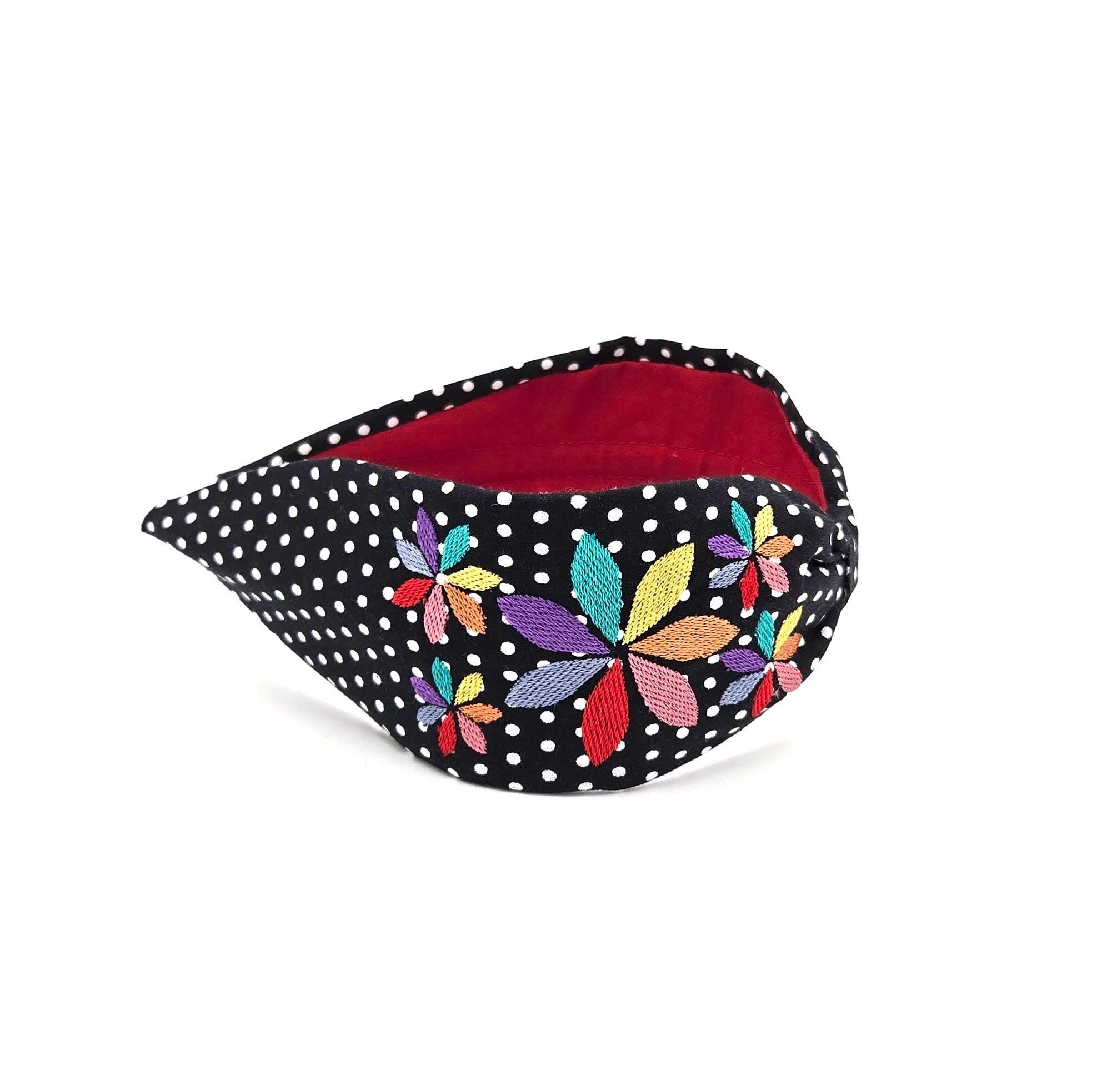 Embroidered Headband, Fabric Headband, Embroidery Headband, Modern Headband, Bohemian, Wide Style, Floral Embroidery, Head band, Hair band