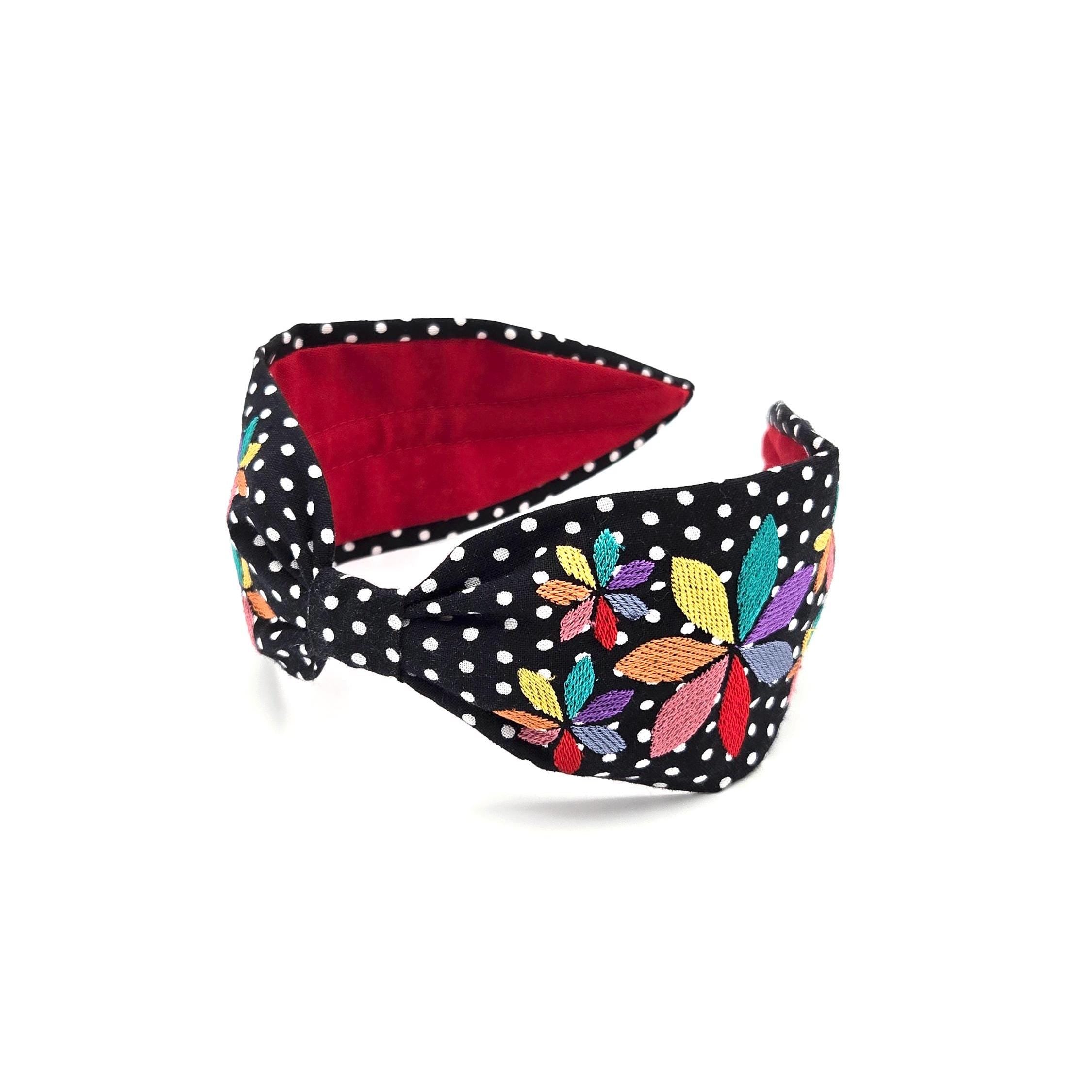 Embroidered Headband, Fabric Headband, Embroidery Headband, Modern Headband, Bohemian, Wide Style, Floral Embroidery, Head band, Hair band