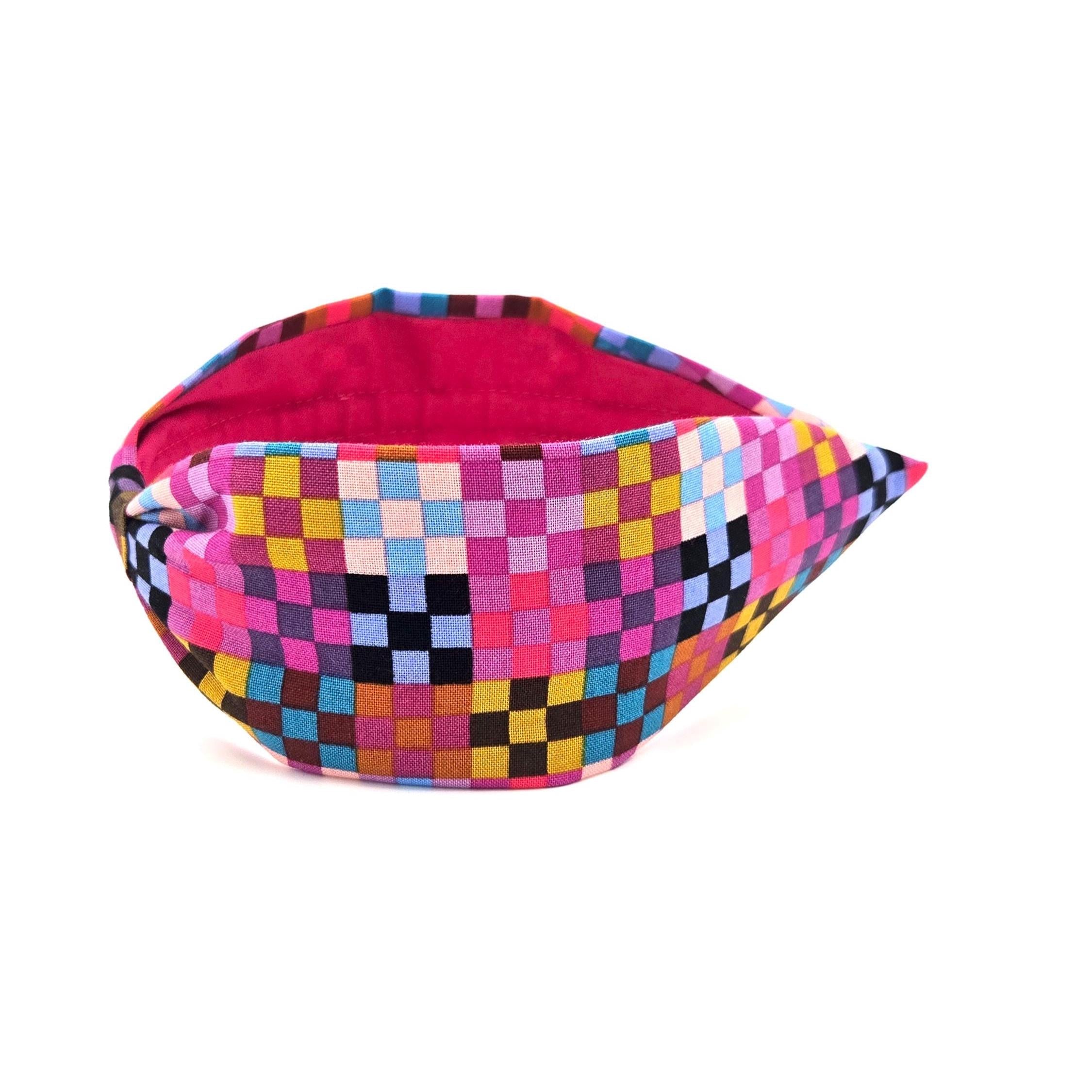 Wide Cotton Headband: Pink Bohemian Print, Handcrafted