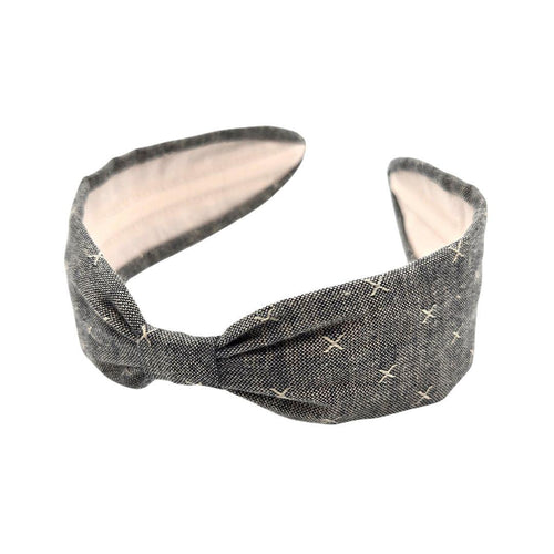 Headband, Handcrafted Headband, Woven Fabric Headbands, Modern Headband, Bohemian, Slim Style, Pepper, Black and Beige