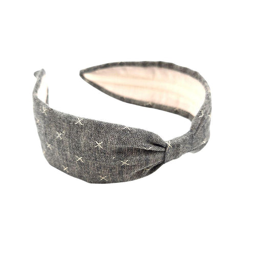 Headband, Handcrafted Headband, Woven Fabric Headbands, Modern Headband, Bohemian, Slim Style, Pepper, Black and Beige