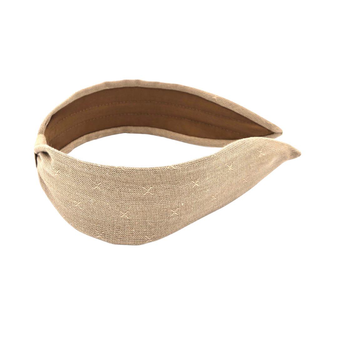 Headband, Handcrafted Headband, Woven Fabric Headbands, Modern Headband, Bohemian, Slim Style, Camel, Light Brown