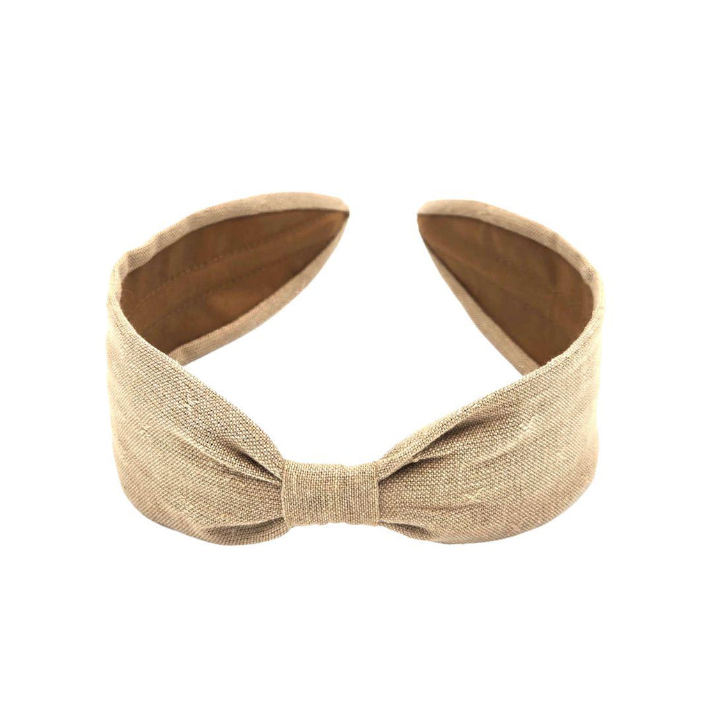 Headband, Handcrafted Headband, Woven Fabric Headbands, Modern Headband, Bohemian, Slim Style, Camel, Light Brown