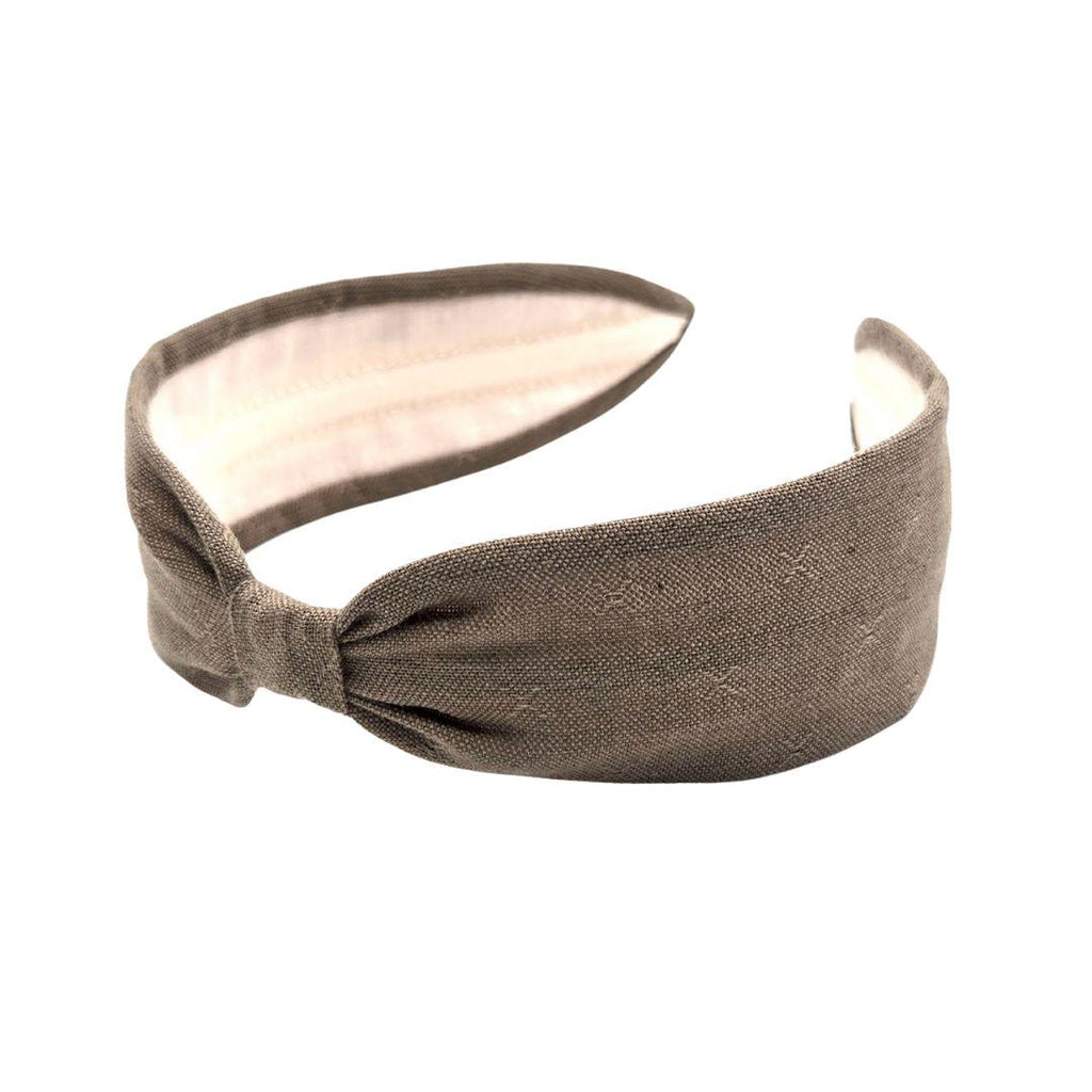 Headband, Handcrafted Headband, Woven Fabric Headbands, Modern Headband, Bohemian, Slim Style, Taupe, Medium Brown