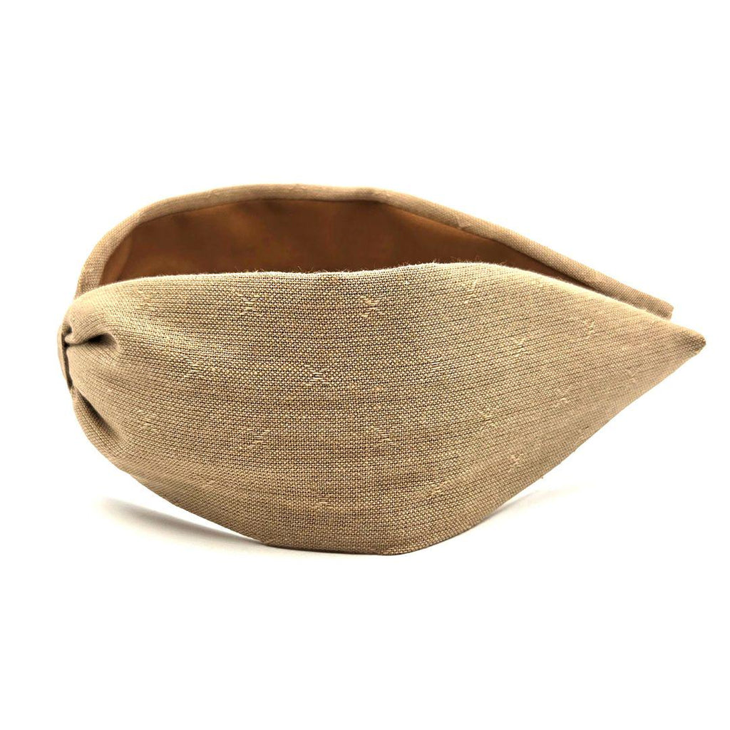 Headband, Handcrafted Headband for Women, Modern Headband, Diadema, Diadem, Bohemian, Wide Style, Woven Cotton, Camel, Light Brown