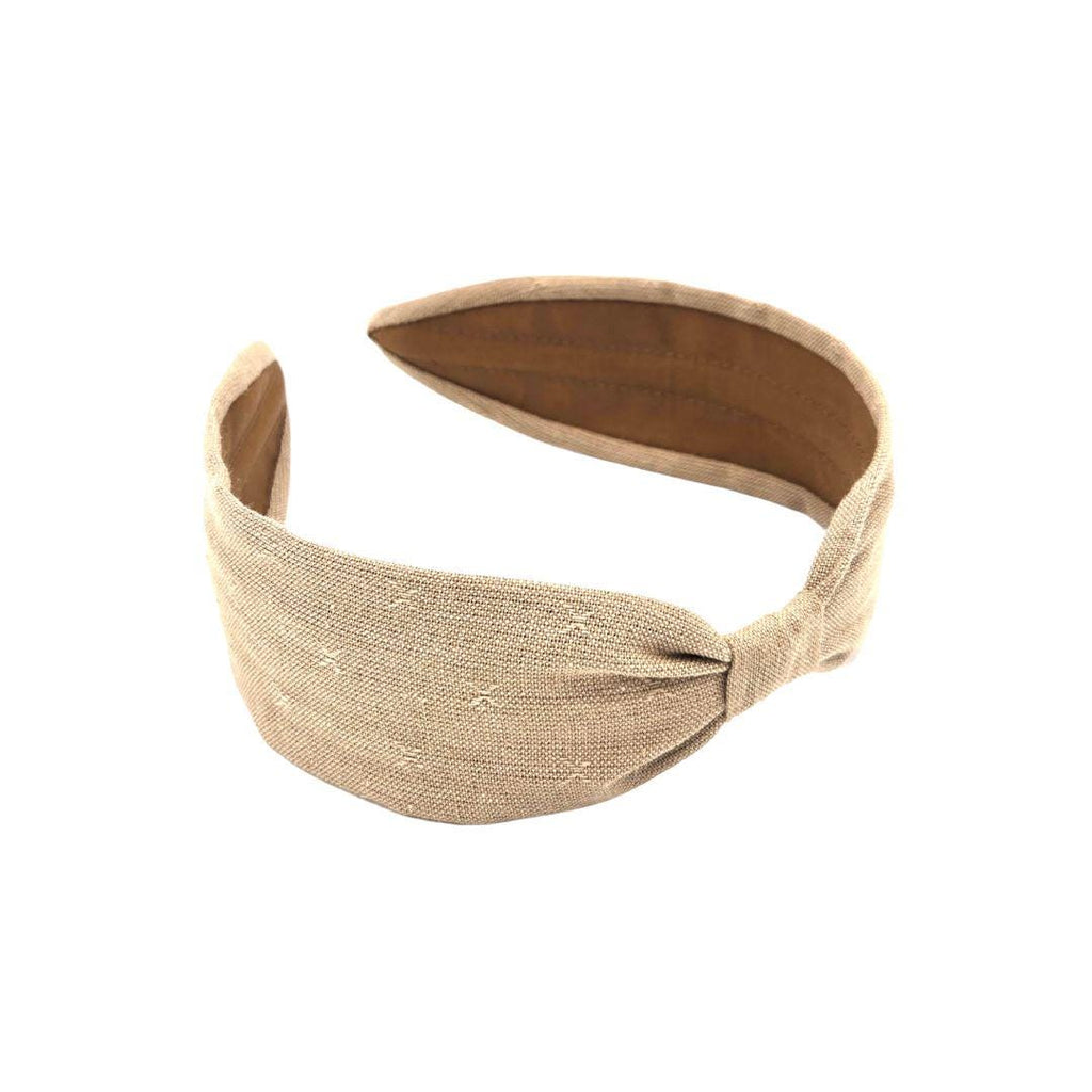Headband, Handcrafted Headband, Woven Fabric Headbands, Modern Headband, Bohemian, Slim Style, Camel, Light Brown