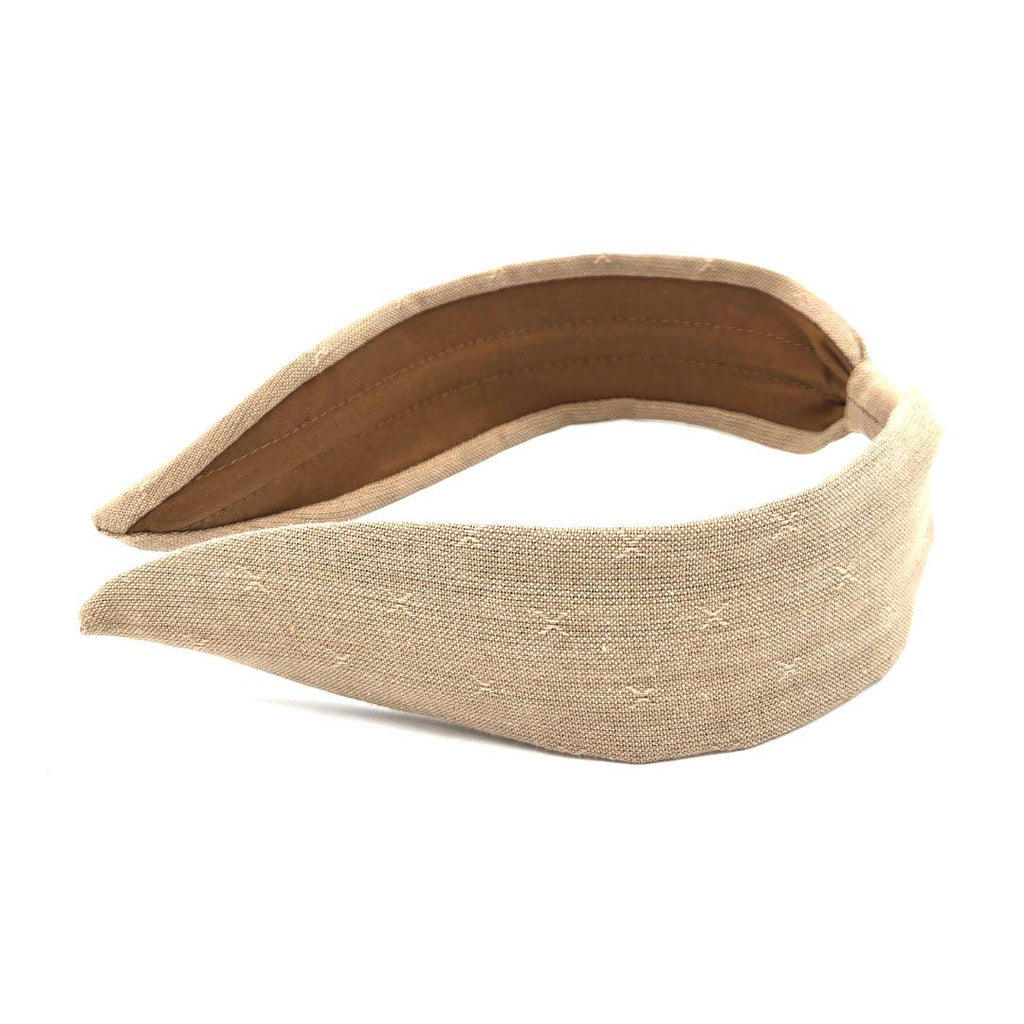 Headband, Handcrafted Headband, Woven Fabric Headbands, Modern Headband, Bohemian, Slim Style, Camel, Light Brown
