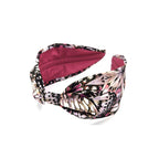 Liberty London Fabric Headband, Boho Headband, Wide Style Modern Headband, Handcrafted Headband, Butterfly Print, Black and Pink