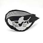 Black Ginkgo Embroidered Silk Headband - image 5