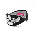Black Ginkgo Embroidered Silk Headband