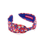 Liberty London Fabric Headband, Boho Headband, Slim Style Modern Headband, Floral Headband, Handcrafted Headband, Strawberry Headband