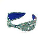 Liberty London Fabric Headband, Boho Headband, Slim Style Modern Headband, Floral Headband, Handcrafted Headband, Floral Green Headband
