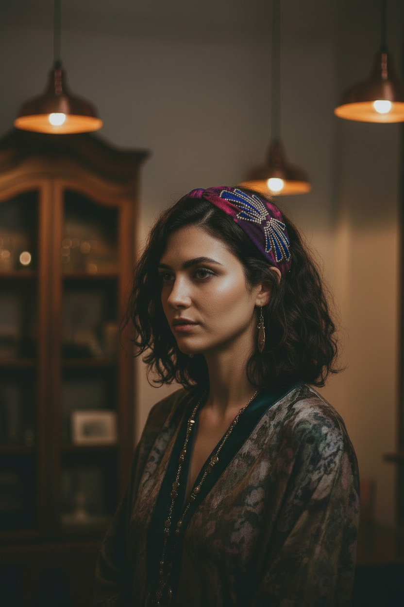 Wax Print Headband - Moody Editorial
